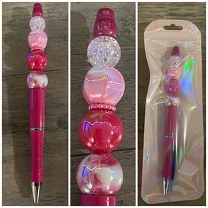Pink beaded pen